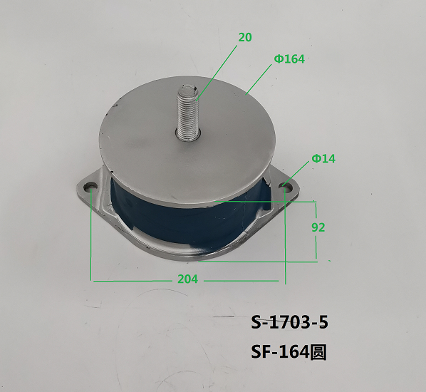 Roller Shock Absorption Rubber 160 Round